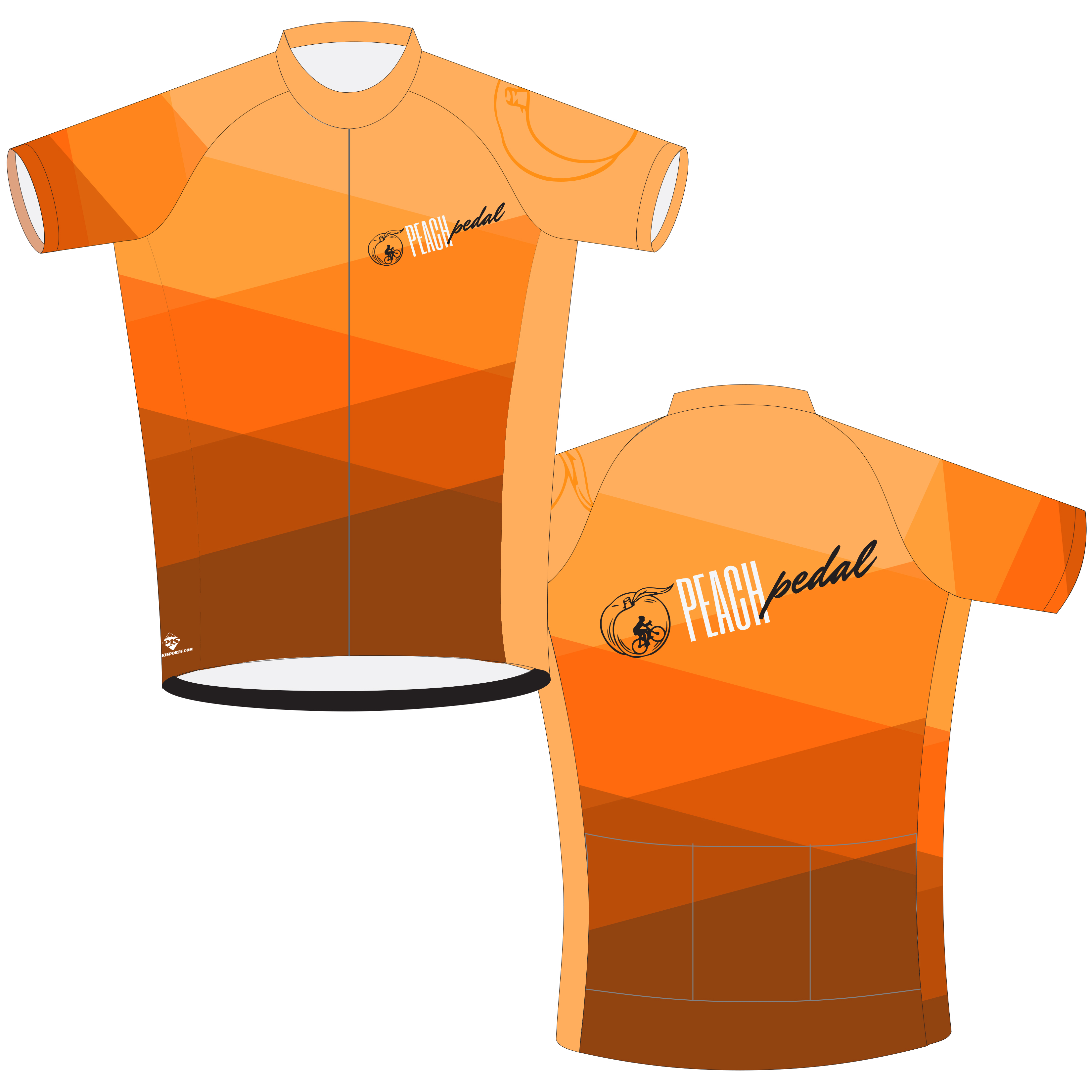 Peach Pedal jersey